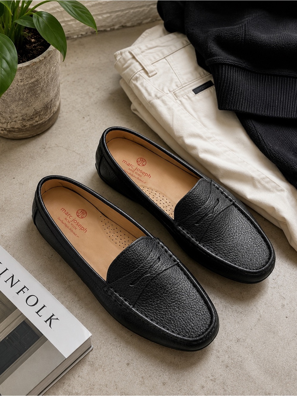 Marc Joseph New York Black Leather Driving Loafers Men’s Size 11 - Picture 7 of 7